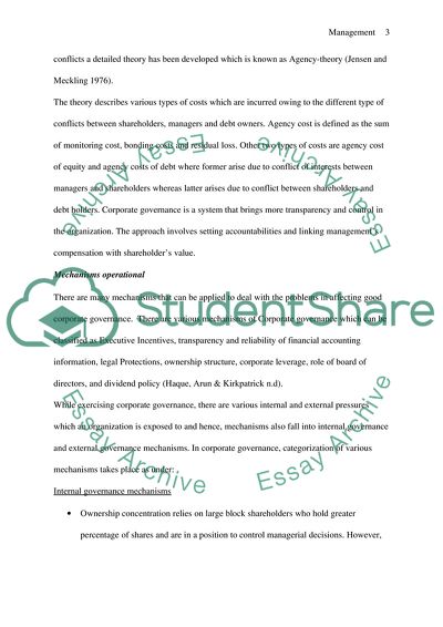 Corporate Governance and the Role of Executive Incentives