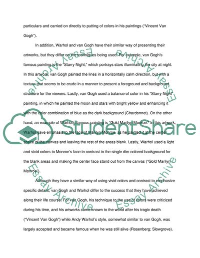 Vincent Van Gogh and Andy Warhol