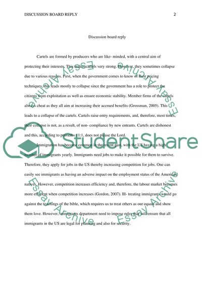 Discussion Board reply