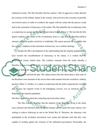 Analysis of Four Days in September Film