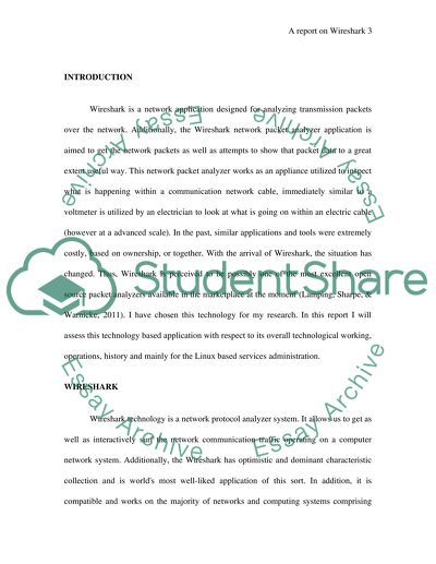 A report on Wireshark
