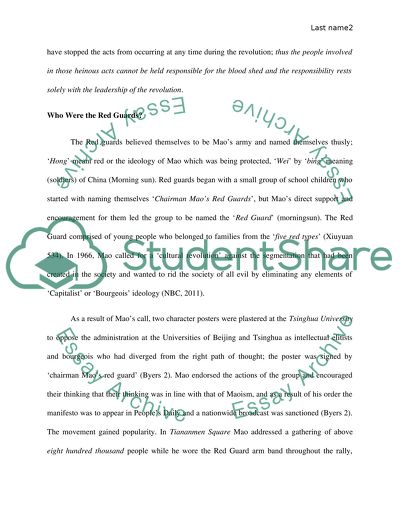 The Red Guards of Chinese Cultural Revolution