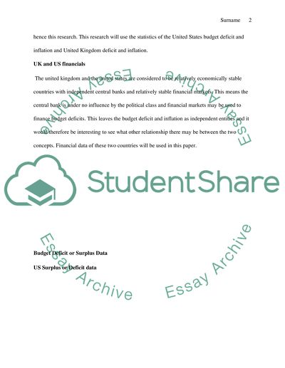 The UK and US Financials and Inflation Data