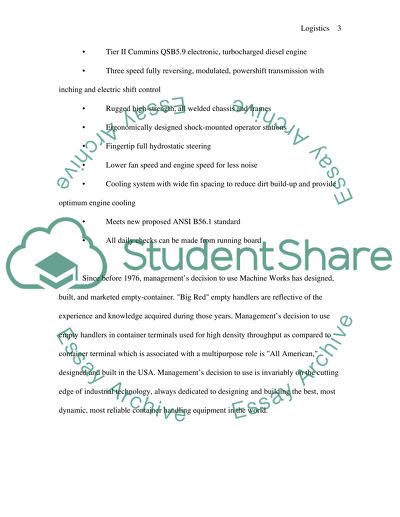 Logistics - ELME MicroMotion System