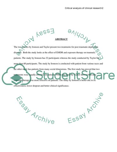 A Critical Analysis of Clinical Research