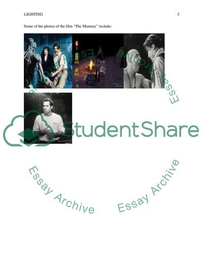 Lighting as an Important Part of Mise-en-Scene in The Mummy