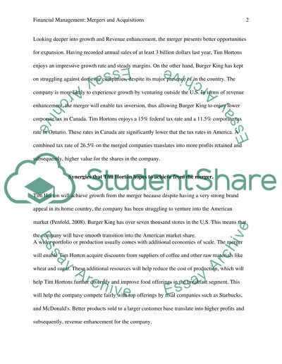 Synergies That Burger King Hopes to Achieve from the Merger