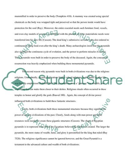 The Egyptian and Mayan Pyramids