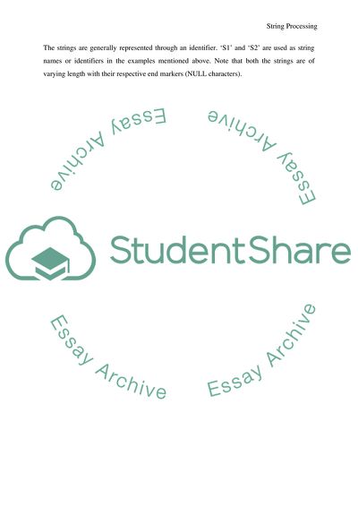 String Processing Structures and Algorithms