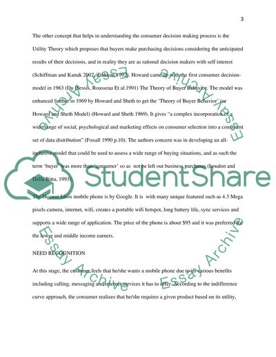 Huawei Ideos Mobile Phones Analysis through Indifference Curve Theory