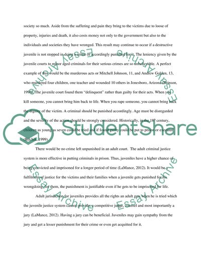 Juveniles in the Adult Court