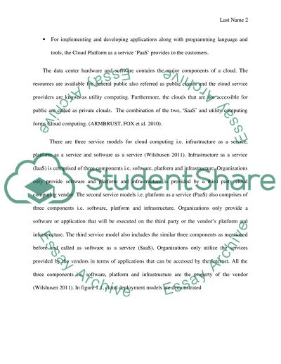 The Services Provided by Cloud Computing