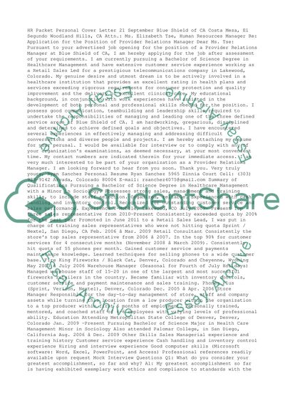 Position of Provider Relations Manager