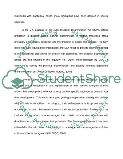 Perspectives on Special Education Needs and Disabilities