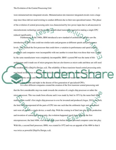 The Evolution of the Central Processing Unit