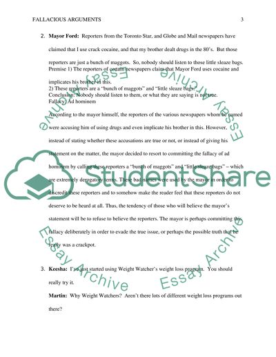 Fallacious Arguments