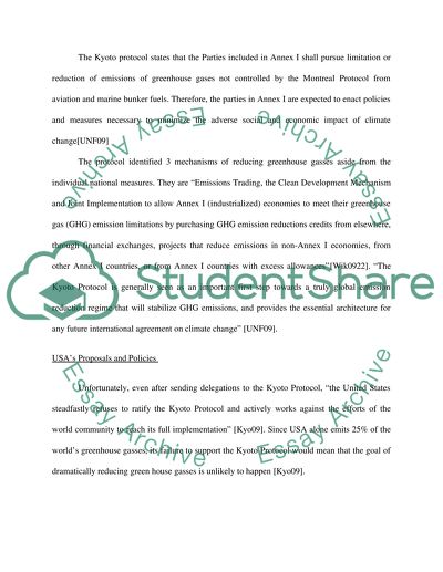 Analysis of USAs Climate Change policies