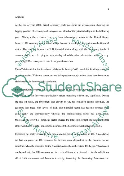 The Financial and Economic Activities in the UK