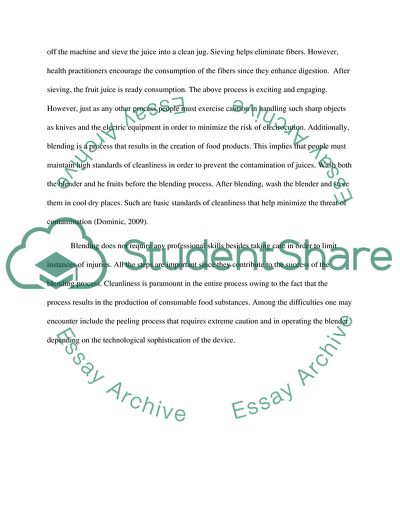 Blending homemade juice