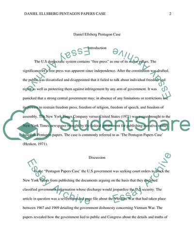 The Pentagon Papers Case