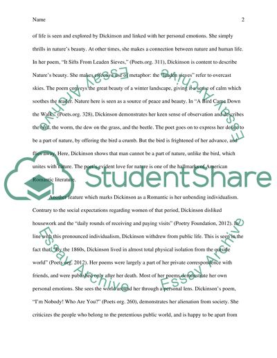 An Analysis of Dickinsons Nature Poems