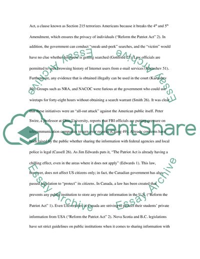 Is the Patriot Act Shockingly Unpatriotic