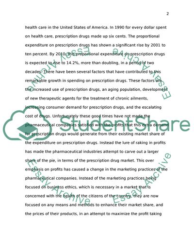Marketing of Drugs, by Pharmaceutical Companies