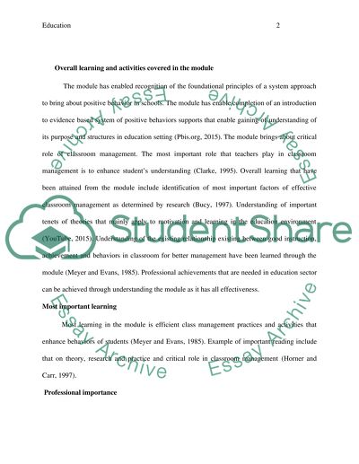 Analysis Of Learning In The Module Essay Example | Topics And Well ...