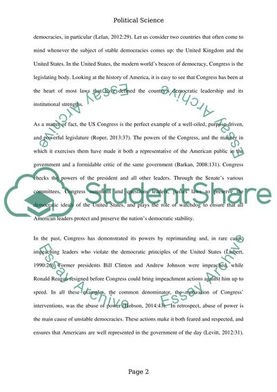 Stronger legislatures bring stronger and more stable democracy