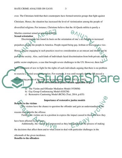 Hate Crime Analysis on Gays