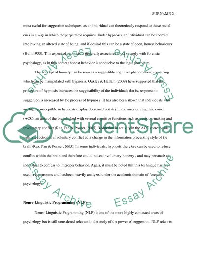 The Power of Suggestion: Programming, Autosuggestion and Indirect Suggestion