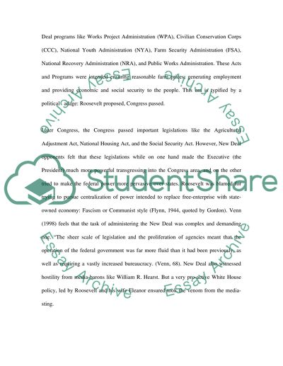 New Deal in Roosevelts Politics