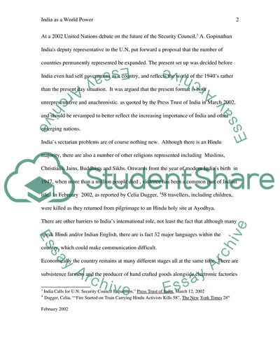 Can India Grow as a World Power