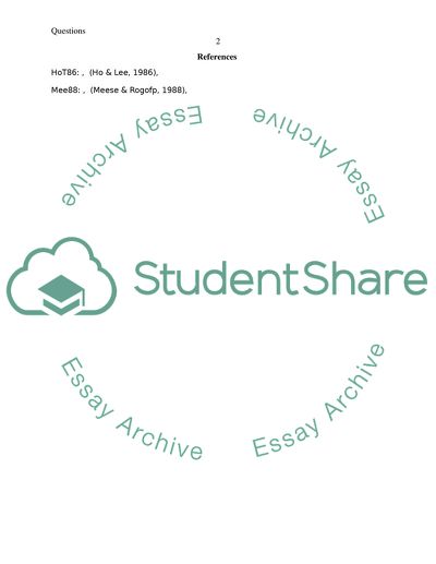 Financial Accounting Questions