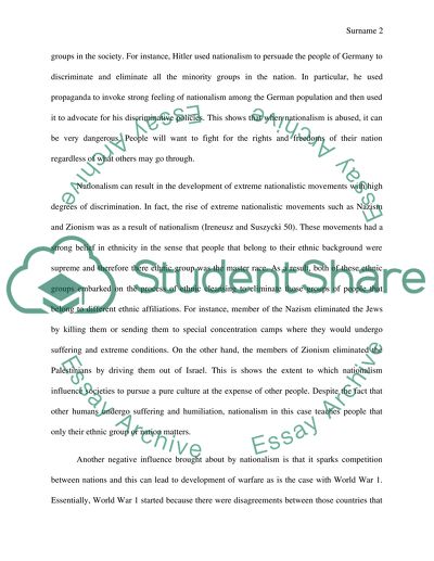 Nationalism is Divisive or Beneficial