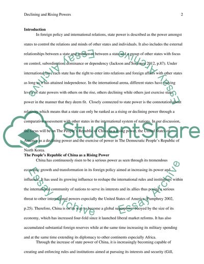 Declining and Rising Powers