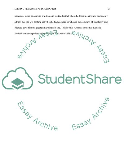 Seeking Pleasure and Happiness