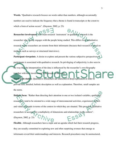 Qualitative Versus Quantitative Research