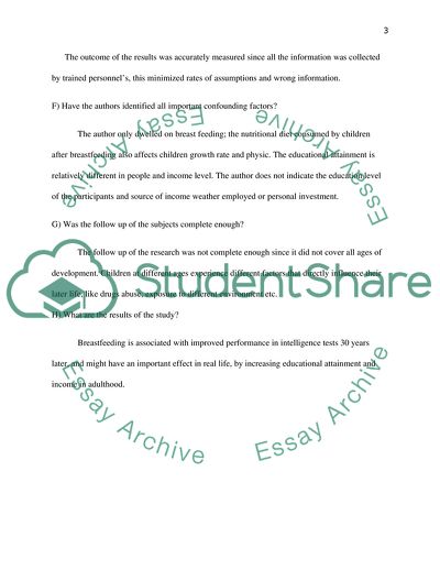 Association between Breastfeeding and Intelligence