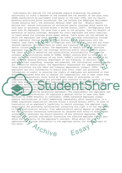 United States Department of Labor Case Study