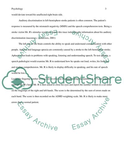 Assessment of the Level of Cognitive Impairment