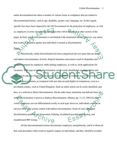 Unfair Discrimination Issue