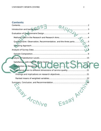 Service Quality in a University Sports Centre