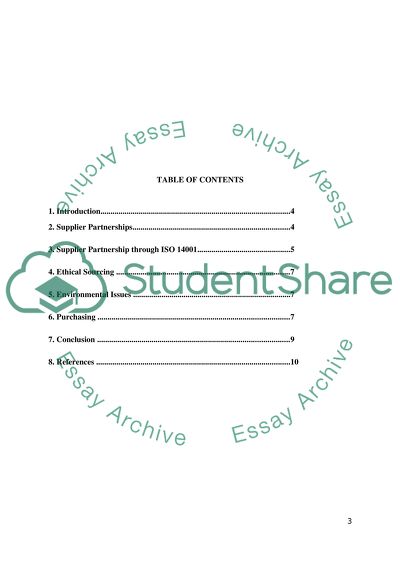 Supplier Partnership through ISO 14001