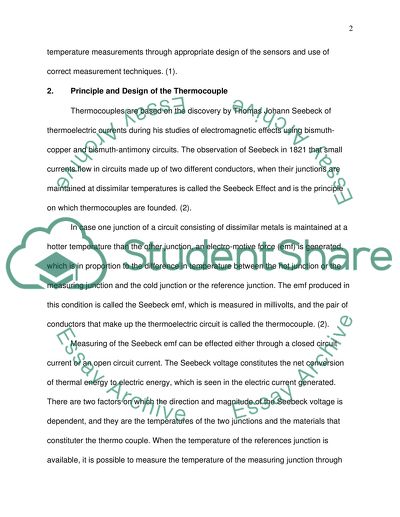 Thermocouple and thermistor