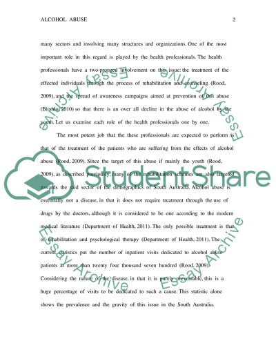 Alcohol abuse in Victoria, South Australia