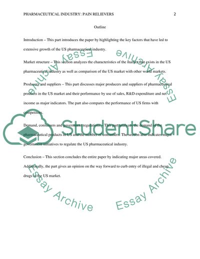 Pharmaceutical industry: pain relievers