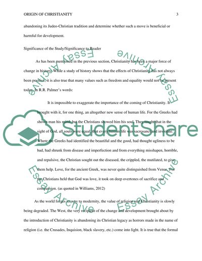 What is the Origin of Christianity Identification and Discussion of Issues