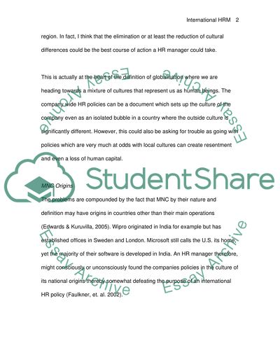 International Human Resource Management