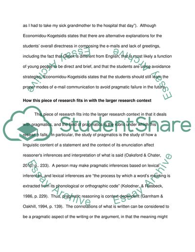 Economidou-Kogetsidis and the Development of E-Mail Literacy